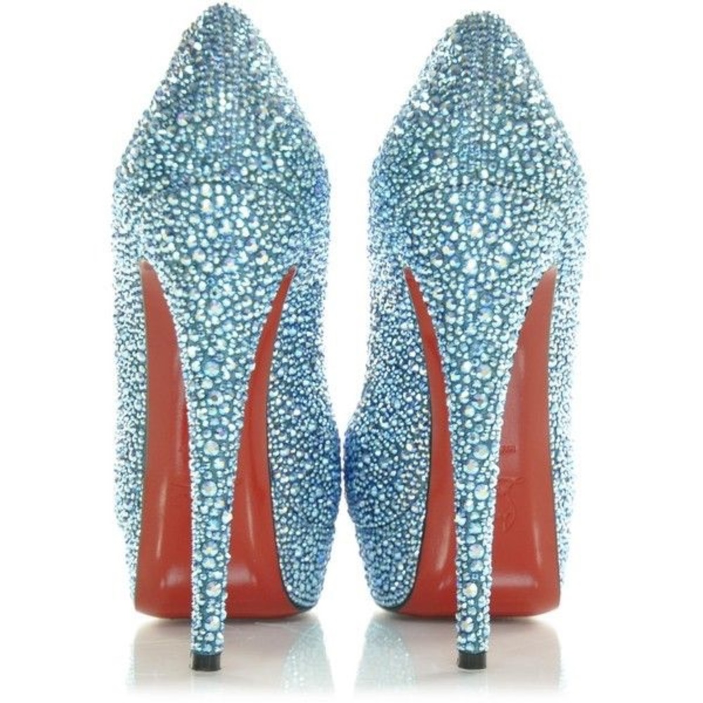 AUTHENTIC Christian Louboutin Lady Peep Strass